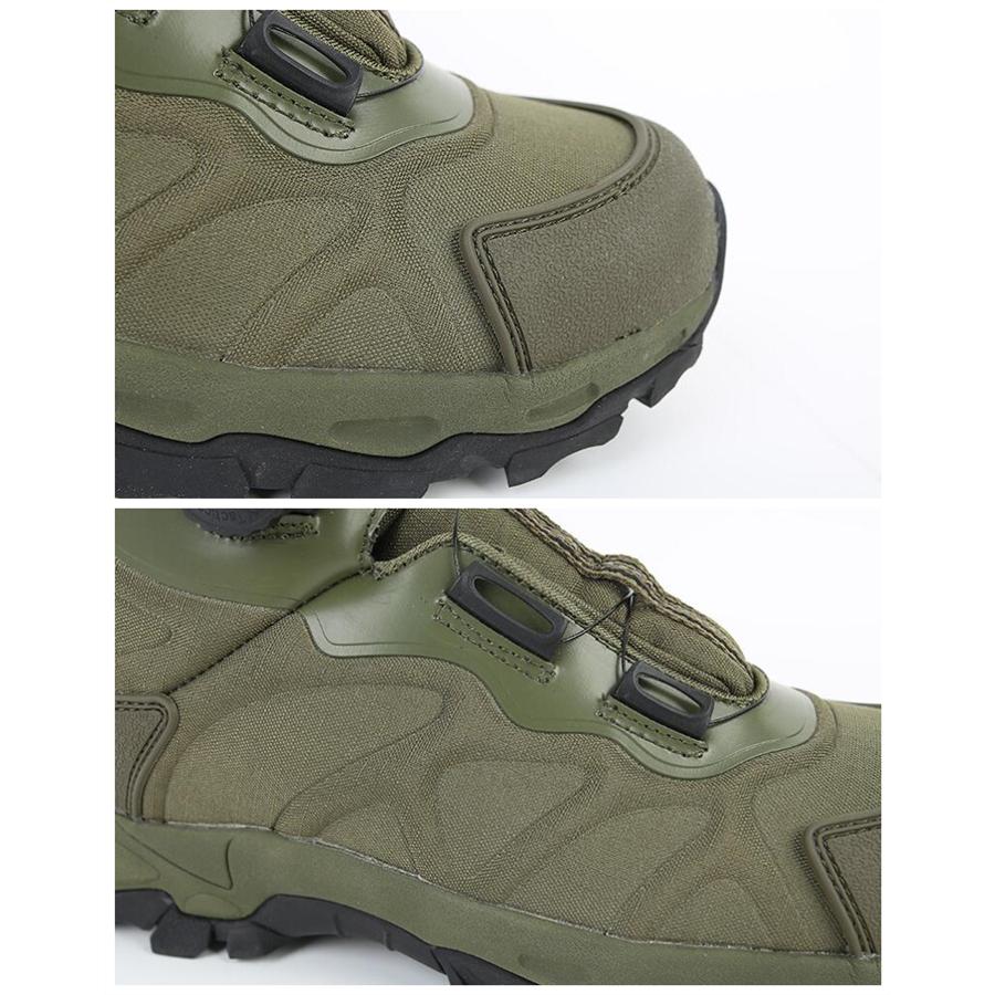 登山靴 メンズ サバゲー トレッキングシューズ ダイヤル式 撥水 衝撃