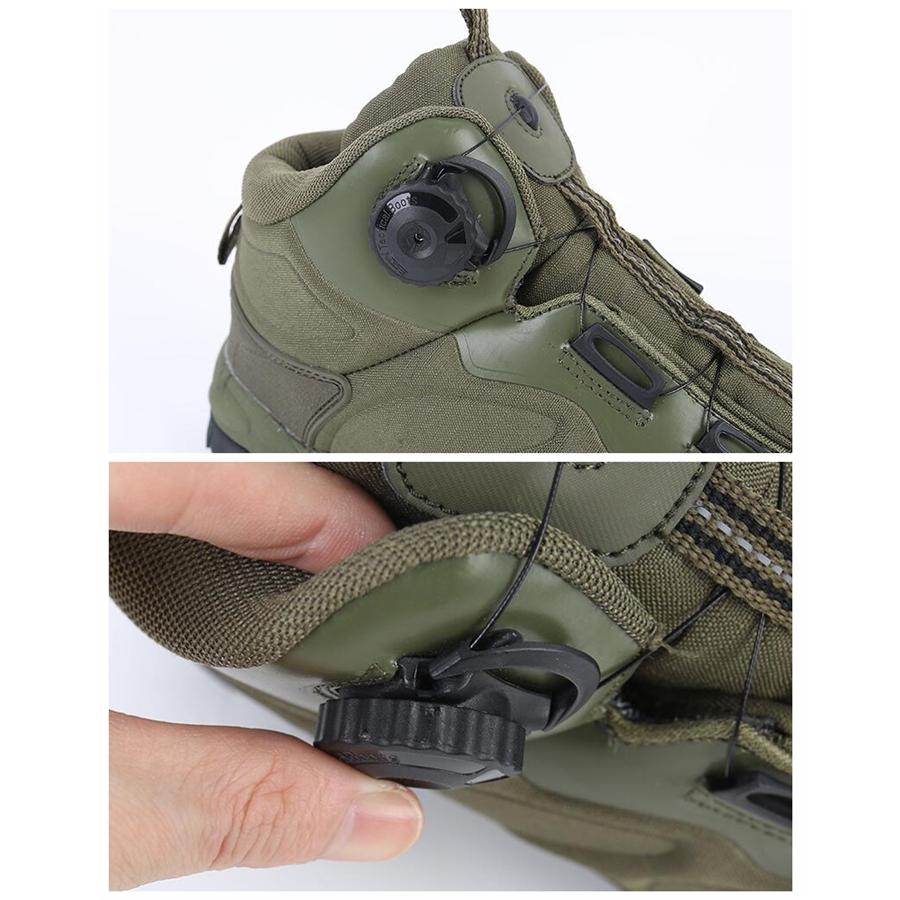 登山靴 メンズ サバゲー トレッキングシューズ ダイヤル式 メンズ 撥水 登山靴 衝撃吸収 ミリタリーブーツ ミドルカット 耐磨耗 防滑 軽量 アウトドアシューズ |  | 13