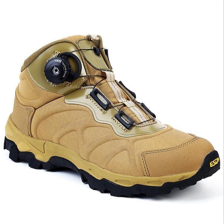 登山靴 メンズ サバゲー トレッキングシューズ ダイヤル式 撥水 衝撃