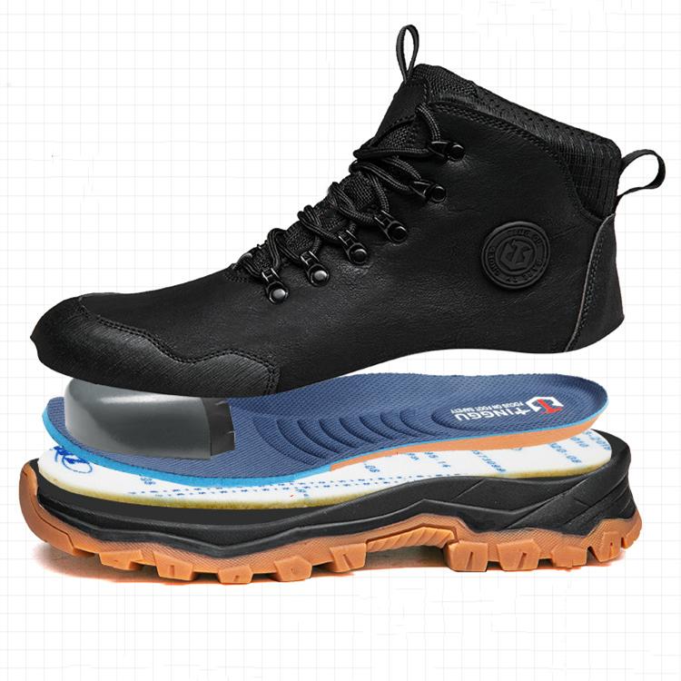 安全靴 作業靴 短靴 紐タイプ  安全シューズ ハイカット 安全スニーカー セーフティーシューズ 先芯入り 耐滑 耐衝撃 耐摩耗 防水 軽量 つまさき保護 黒 |  | 05