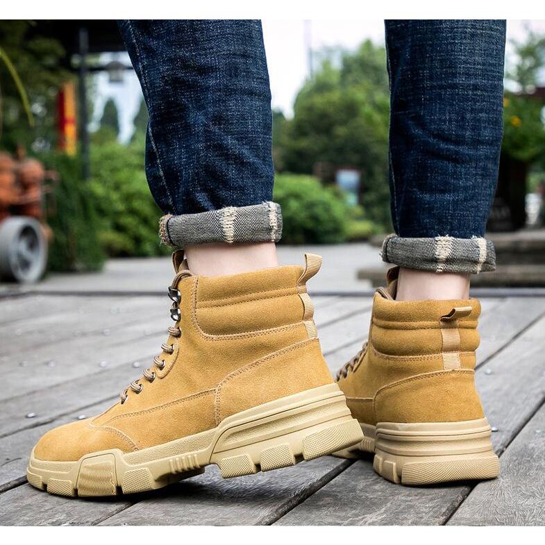 安全靴 作業靴 おしゃれ ハイカット あんぜん靴 革靴 スエード 工事