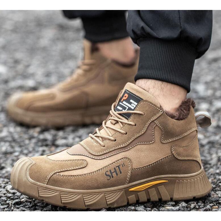 ハイカット 安全靴 メンズ 作業靴 おしゃれ あんぜん靴 革靴 労働保険靴 先芯 つま先保護 耐磨耗 防滑 絶縁  防水 防寒 防滑 踏み抜き防止 2色 2タイプ |  | 10