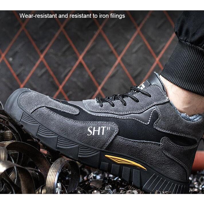 ハイカット 安全靴 メンズ 作業靴 おしゃれ あんぜん靴 革靴 労働保険靴 先芯 つま先保護 耐磨耗 防滑 絶縁  防水 防寒 防滑 踏み抜き防止 2色 2タイプ |  | 06