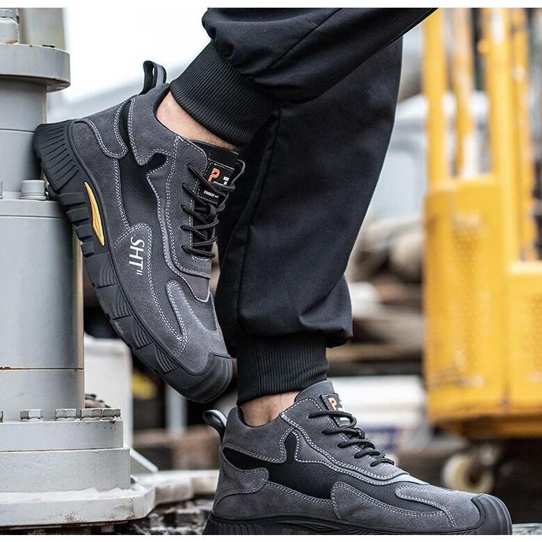 ハイカット 安全靴 メンズ 作業靴 おしゃれ あんぜん靴 革靴 労働保険靴 先芯 つま先保護 耐磨耗 防滑 絶縁  防水 防寒 防滑 踏み抜き防止 2色 2タイプ |  | 07