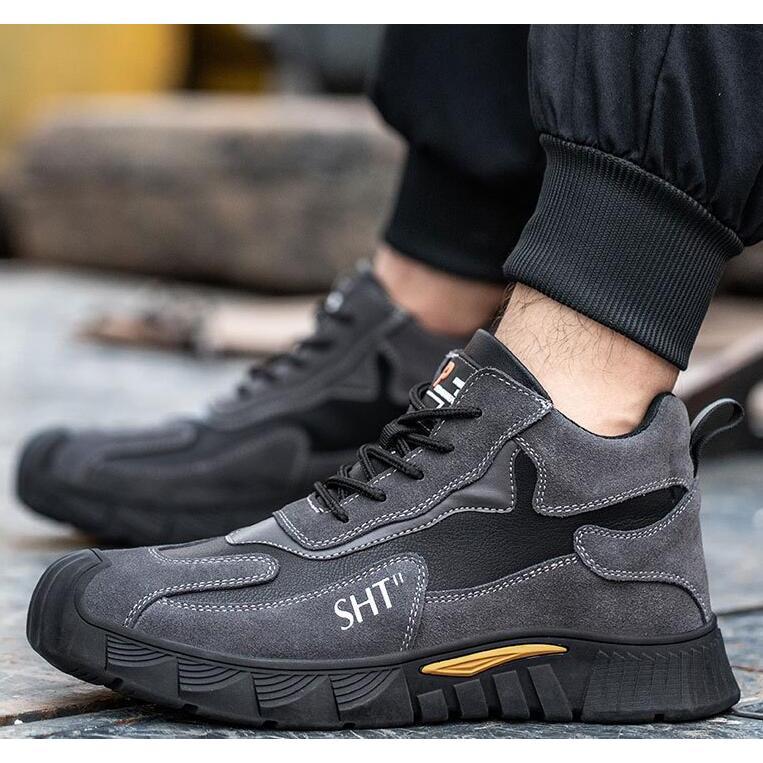 ハイカット 安全靴 メンズ 作業靴 おしゃれ あんぜん靴 革靴 労働保険靴 先芯 つま先保護 耐磨耗 防滑 絶縁  防水 防寒 防滑 踏み抜き防止 2色 2タイプ |  | 08