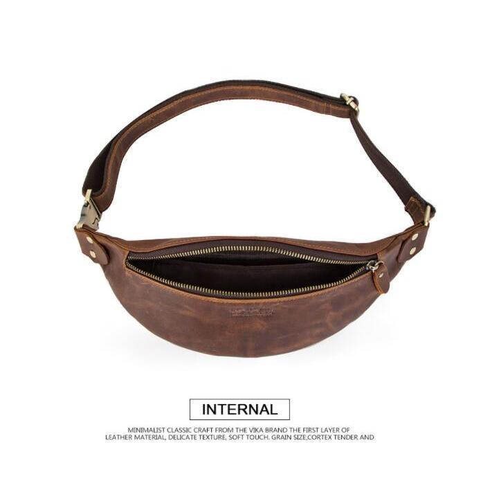 ボディバッグ メンズ ウエストポーチ ボディバック レザー 牛革 革 横型 軽量 コンパクト ヴィンテージ |  | 04