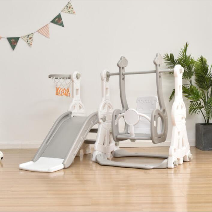 滑り台 すべり台 幼児用滑り台とブランコセット　バスケットゴール　ブランコ三段階調整可　遊具 室内遊具　室外　屋内 家庭用 大型遊具 プレゼント |  | 03