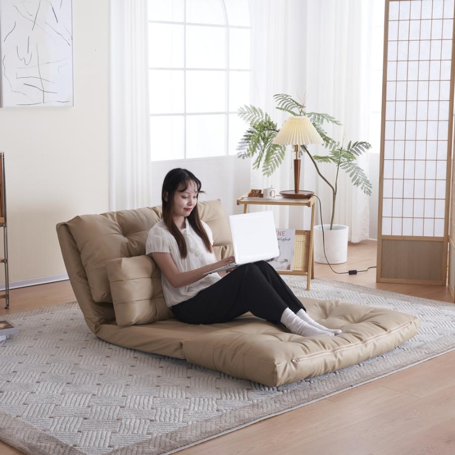 ソファーベッド ソファベッド ローソファ 2人掛け 3WAY6段階リクライニング 2人掛け]ソファベッド｜3WAY 6段階リクライニング 日本製 肘付き