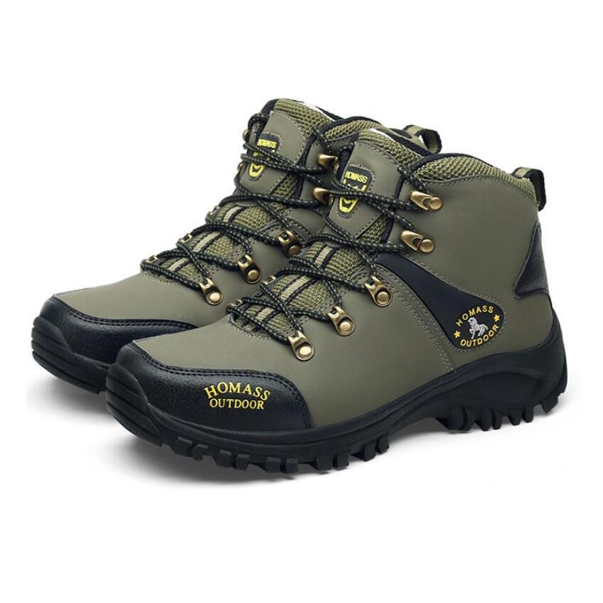 メンズ ハイキングシューズ トレッキングブーツ 登山靴 アウトドアシューズ 防滑 ハイカット ウォーキングシューズ 防水 幅広 スニーカー | 