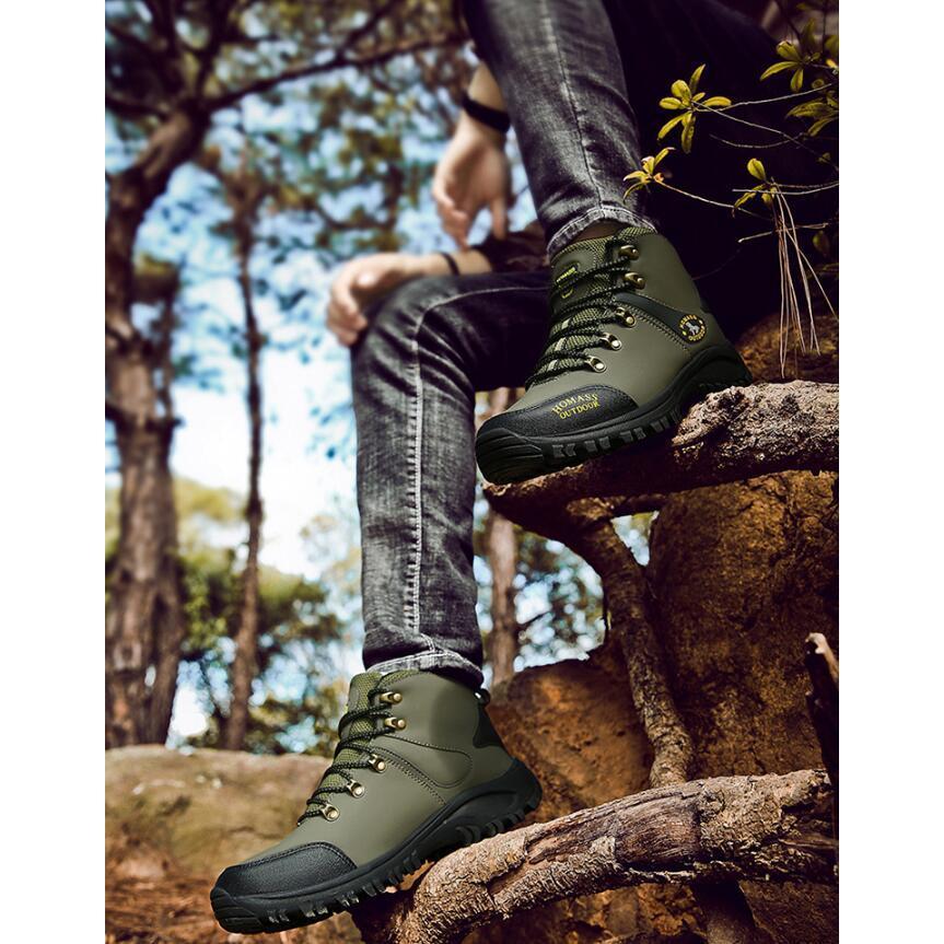 メンズ ハイキングシューズ トレッキングブーツ 登山靴 アウトドアシューズ 防滑 ハイカット ウォーキングシューズ 防水 幅広 スニーカー |  | 04