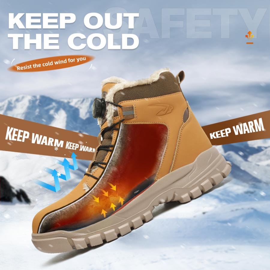 安全靴 ハイカット 防寒作業靴 メンズ レディース ダイヤル式 セフティーシューズ 防水安全靴 踏み抜き防止 鋼制先芯 つま先保護 衝撃吸収  防滑 絶縁 3E |  | 06