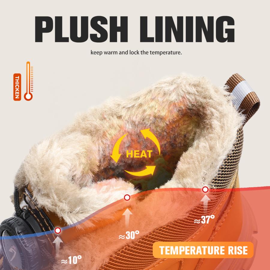 安全靴 ハイカット 防寒作業靴 メンズ レディース ダイヤル式 セフティーシューズ 防水安全靴 踏み抜き防止 鋼制先芯 つま先保護 衝撃吸収  防滑 絶縁 3E |  | 07