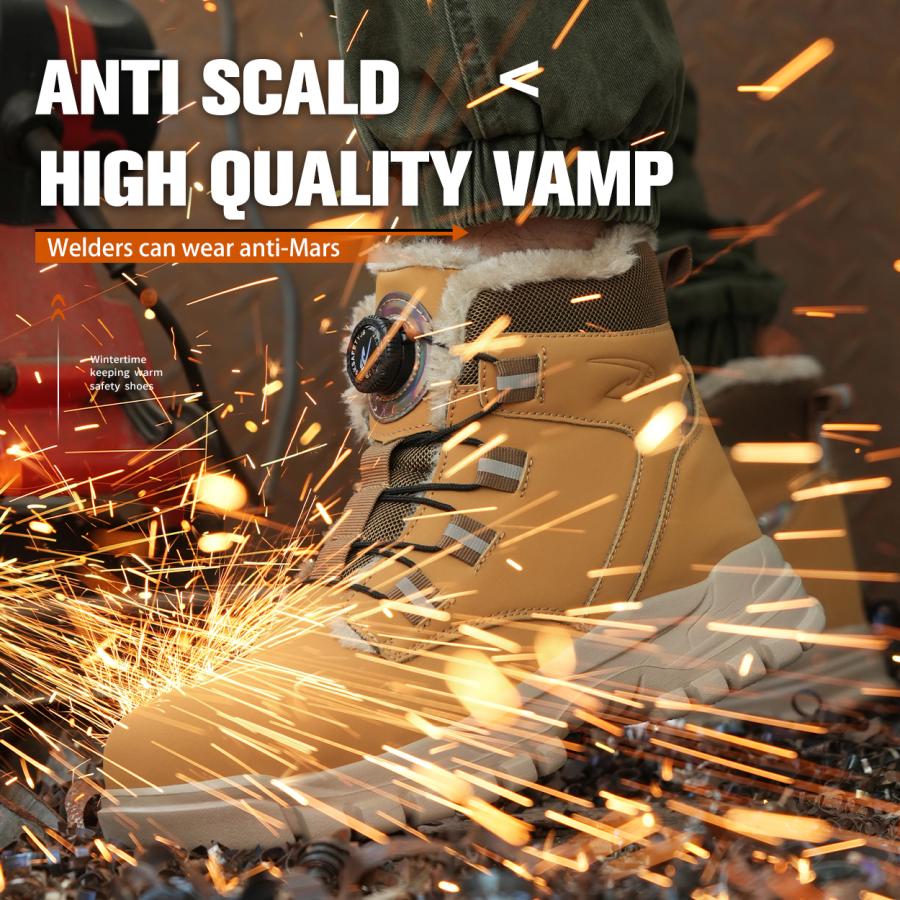 安全靴 ハイカット 防寒作業靴 メンズ レディース ダイヤル式 セフティーシューズ 防水安全靴 踏み抜き防止 鋼制先芯 つま先保護 衝撃吸収  防滑 絶縁 3E |  | 08