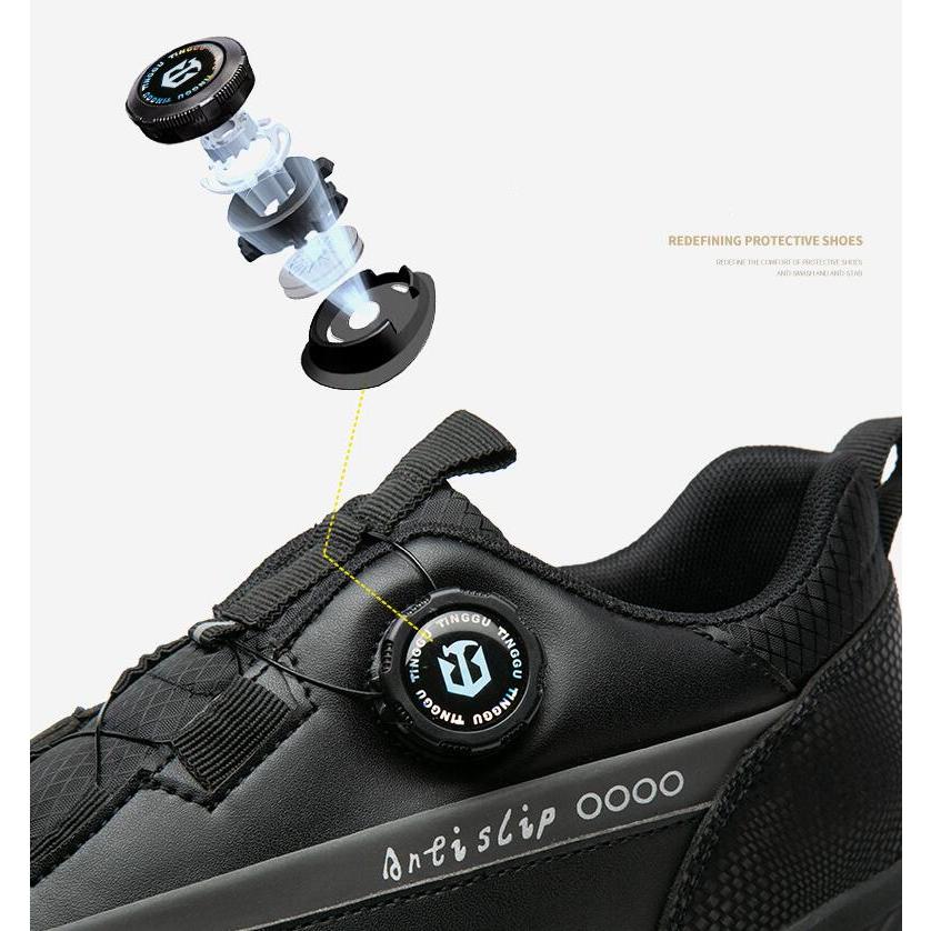 安全靴 スニーカー 作業靴 メンズ レディース 鋼先芯 つま先保護 ケブラー中底 ダイヤル式 厚底 軽量 防水 絶縁 防滑 耐磨耗 衝撃吸収 快適 簡単脱着 23~28.0cm |  | 09