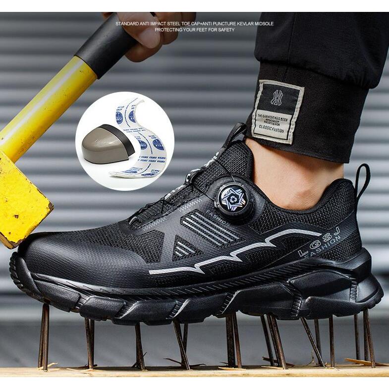安全靴新作 スニーカー 作業靴 ダイヤル式 メンズ レディース 鋼