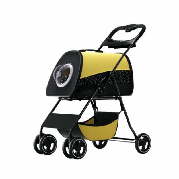 ペットカート 猫犬 ベビーカー アルミ 分離型 収納 コンパクト 3Way 折りたたみ 4輪 前輪360°回転 後輪ブレーキ付 飛び出し防止 外出便利 組み立て簡単 |  | 01