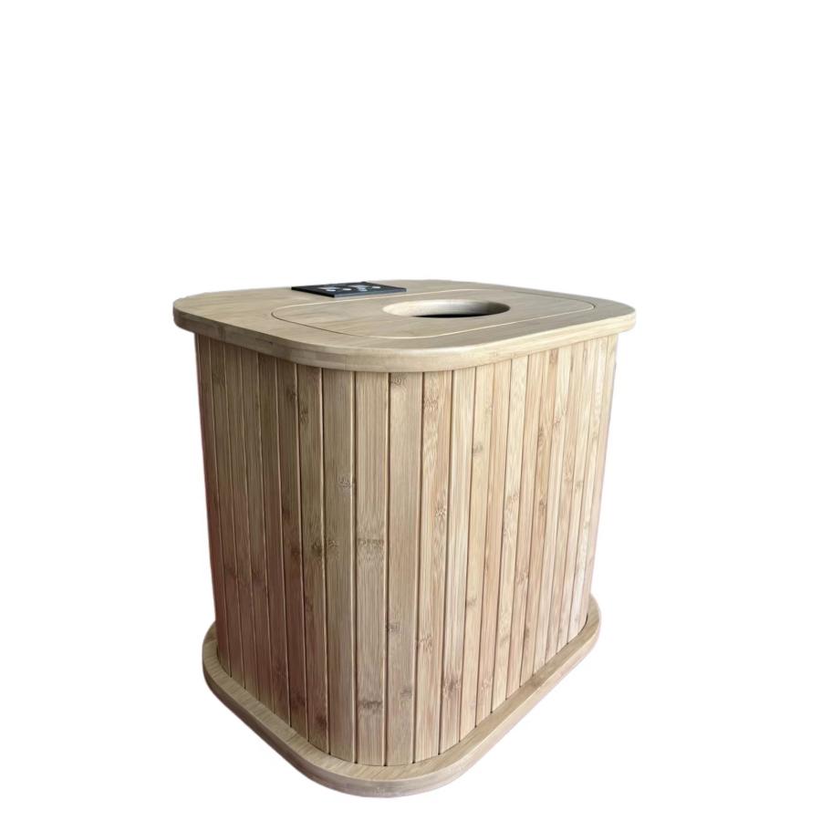 遠赤外線脚温器 ぽかぽか足Hot 水不要 温度調整 18〜65℃ 天然木使用