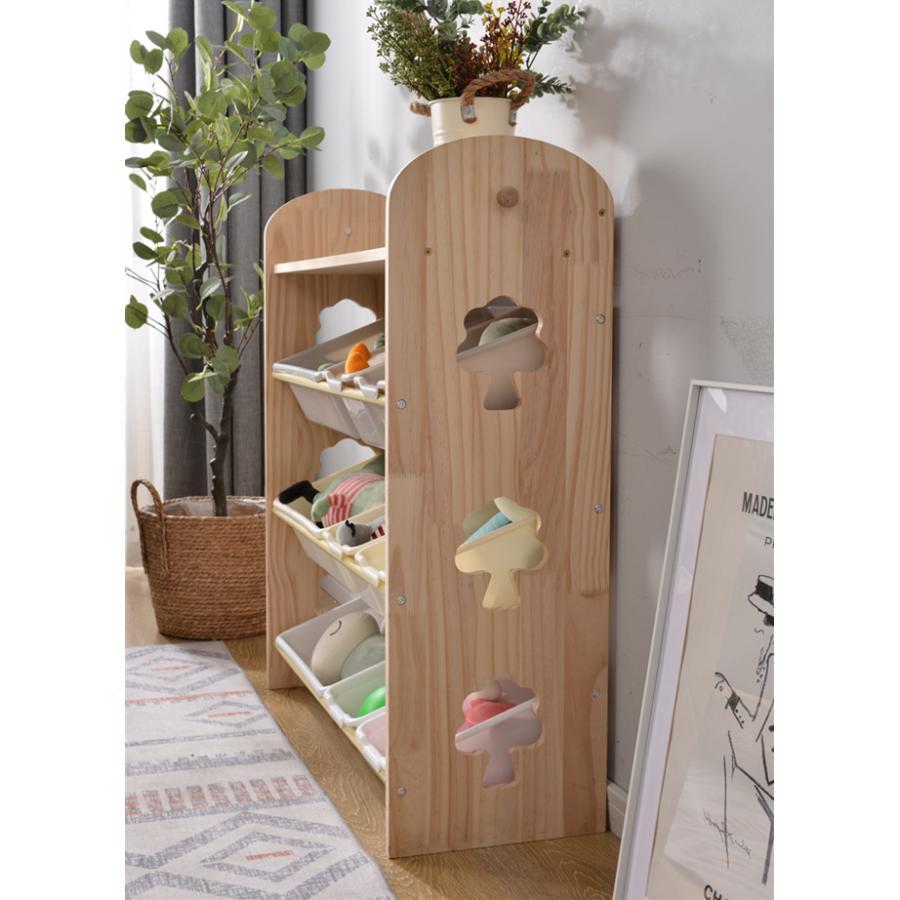 【人気商品】おもちゃ収納4段ラック 子ども用家具　天然木 Amazon.co.jp: Kennkari おもちゃ 4段ラック 木製 おもちゃ箱 4