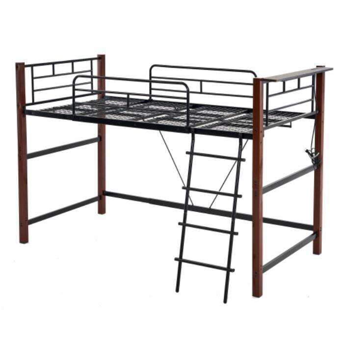 ロフトベッド パイプベッド シングル 耐荷重150kg 高さ140cm システム