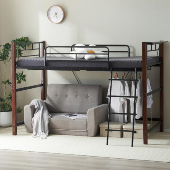 ロフトベッド パイプベッド シングル 耐荷重150kg 高さ140cm システム