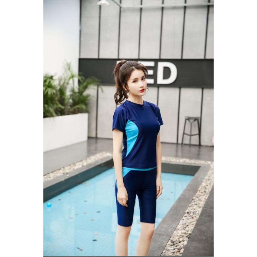 フィットネス 水着 レディース スリム おしゃれ 韓流 半袖 セット フィットネス水着 セパレート 水着 女性 競泳水着 Yf X Cube 通販 Yahoo ショッピング