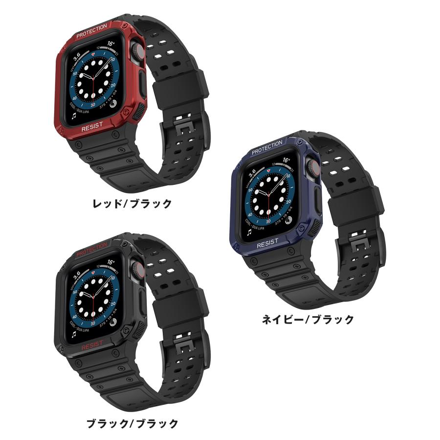 アップルウォッチ バンド メンズ 一体型 ベルト Apple Watch クリア 