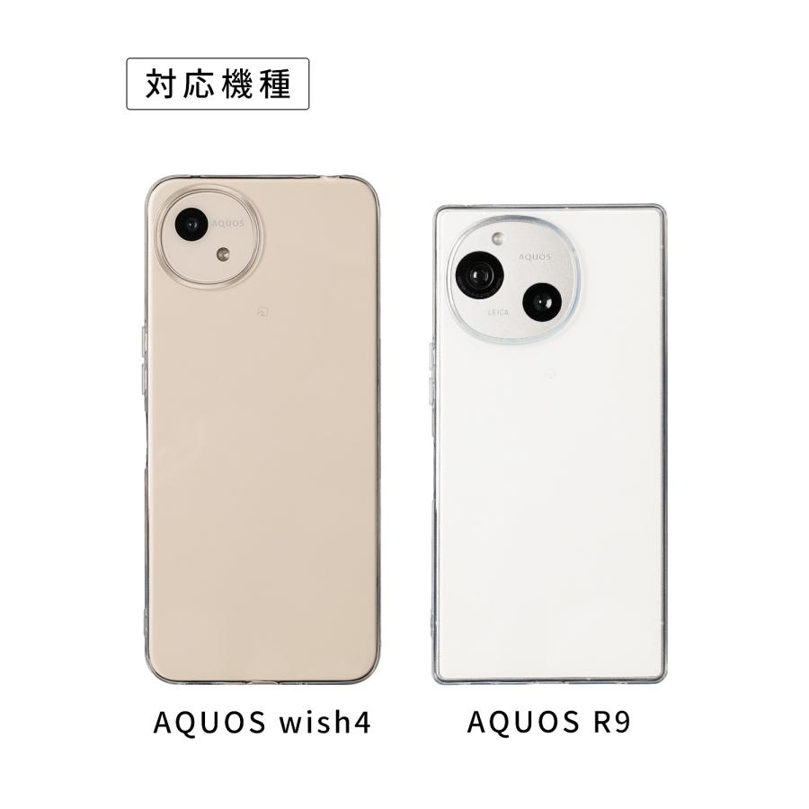 AQUOS wish4 R9 ケース クリア スマホケース 韓国 透明ケース アクオス