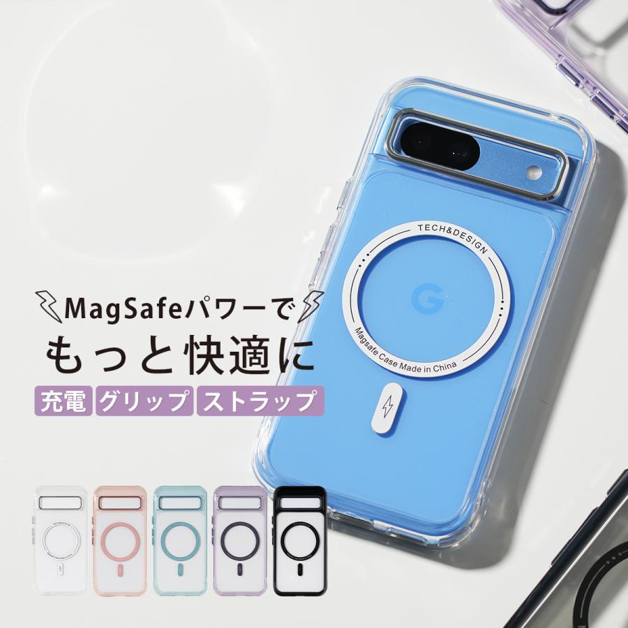 Google Pixel 9a 8a ケース MagSafe 透明 クリア Android おしゃれ