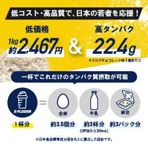 エクスプロージョン ミセルミックスプロテイン MXP 100% MICELLAR CASEIN ISOLATE & 100% SKIM MILK 3kg ミルクチョコレート味 大容量 | エクスプロージョン | 18