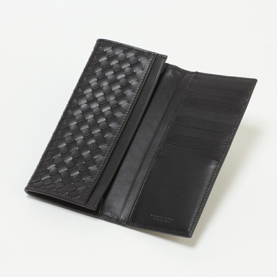 【並行輸入品】 ボッテガヴェネタ メンズ 長財布 イントレチャート 小銭入れ無し BOTTEGA VENETA 120697-V47W1 1000 NEROの画像