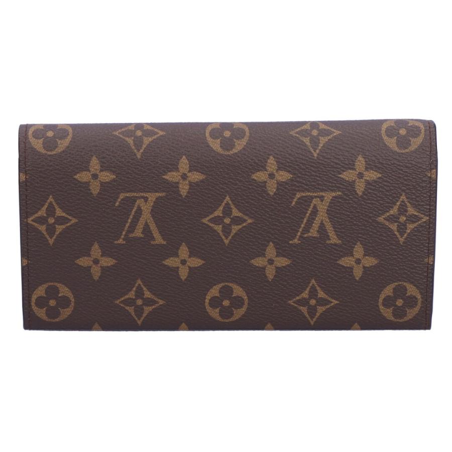 【並行輸入品】 ルイヴィトン LOUIS VUITTON 長財布 ポルトフォイユ・エミリー フューシャ M60697 ブラウンの画像
