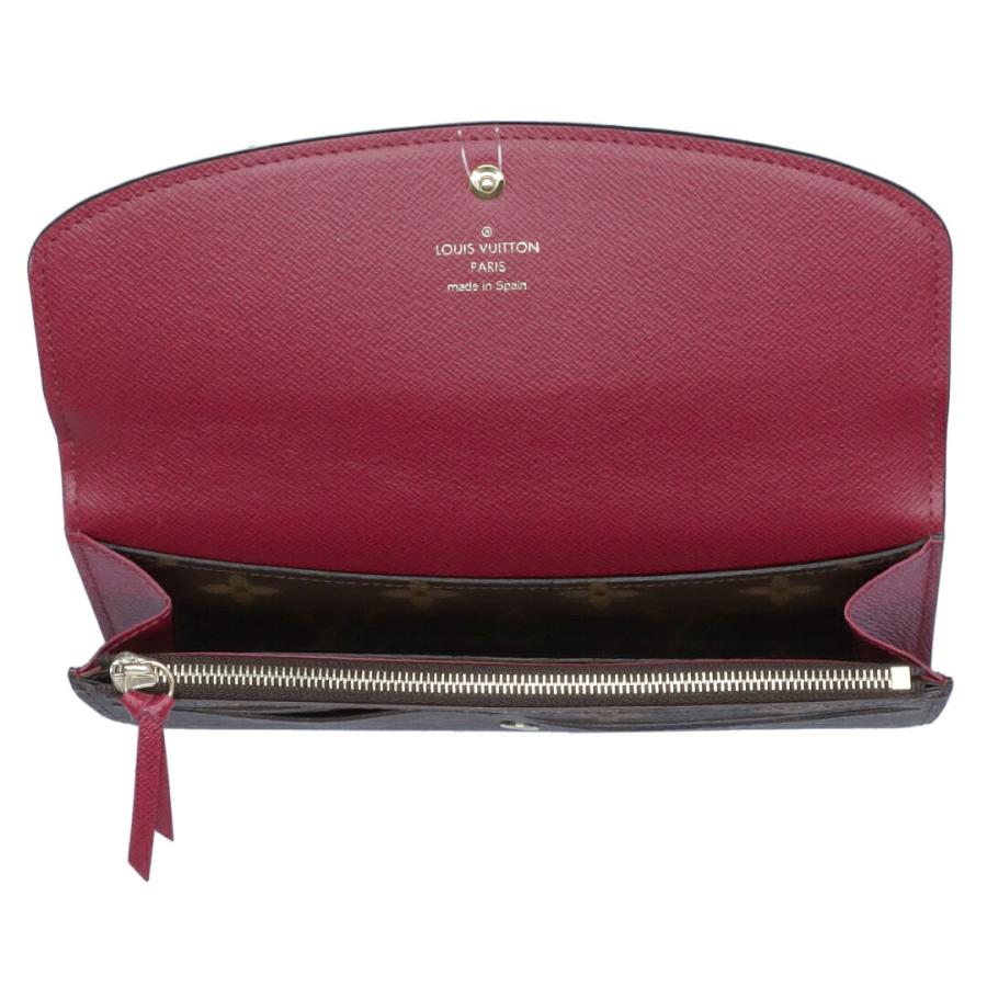 【並行輸入品】 ルイヴィトン LOUIS VUITTON 長財布 ポルトフォイユ・エミリー フューシャ M60697 ブラウンの画像