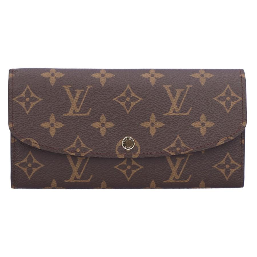 【並行輸入品】 ルイヴィトン LOUIS VUITTON 長財布 ポルトフォイユ・エミリー フューシャ M60697 ブラウンの画像