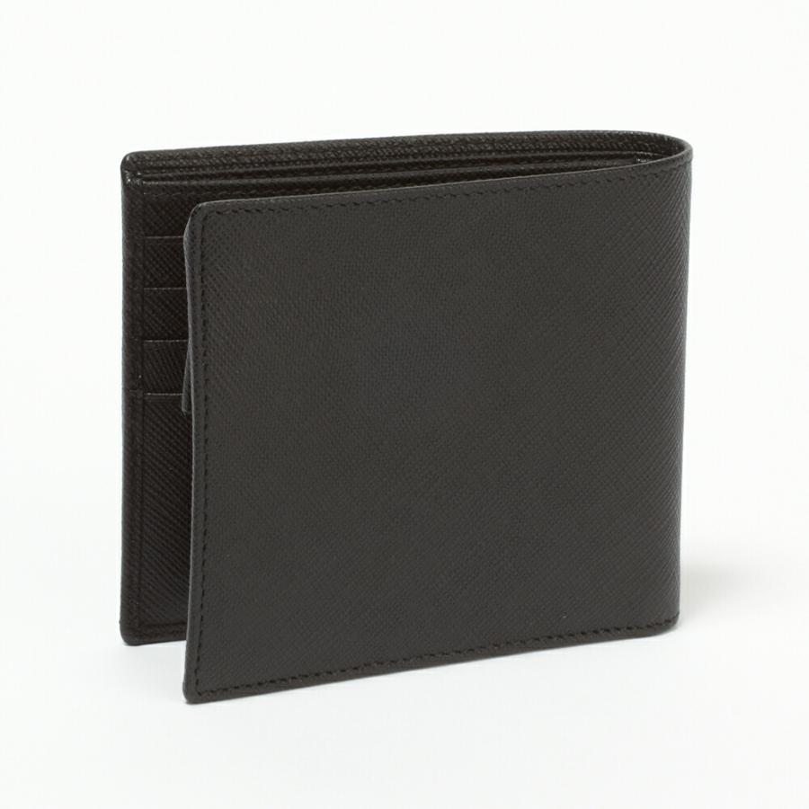 【お取り寄せ】 【並行輸入品】 プラダ PRADA メンズ 折財布 二つ折り財布 2MO738 QME F0002 NERO 【SAFFIANO METAL】の画像