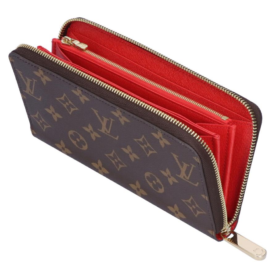 【美品】新型 ルイヴィトン モノグラム ジッピーウォレット コクリコ 長財布 LOUIS VUITTON（ルイ・ヴィトン） 財布 レディース モノグラム