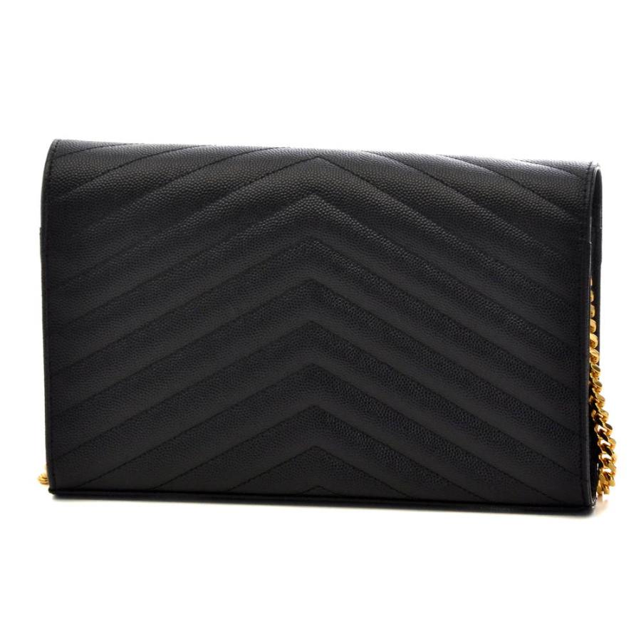 【並行輸入品】 サンローランパリ  チェーンウォレット 377828-BOW01 1000【MONOGRAMME SAINT LAURENT MATELASSE】の画像