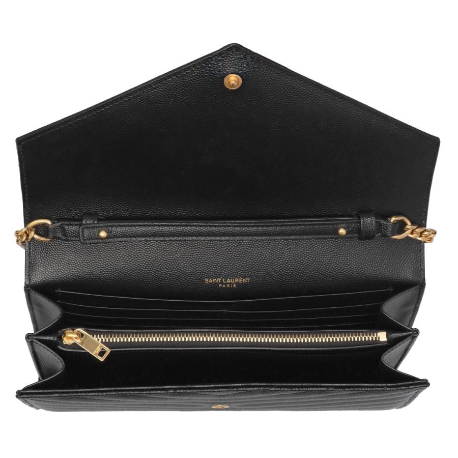 【並行輸入品】 サンローランパリ  チェーンウォレット 377828-BOW01 1000【MONOGRAMME SAINT LAURENT MATELASSE】の画像