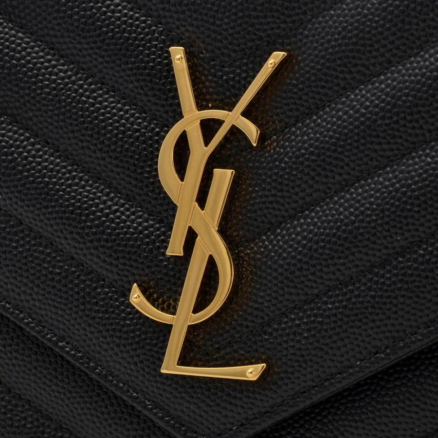 【並行輸入品】 サンローランパリ  チェーンウォレット 377828-BOW01 1000【MONOGRAMME SAINT LAURENT MATELASSE】の画像