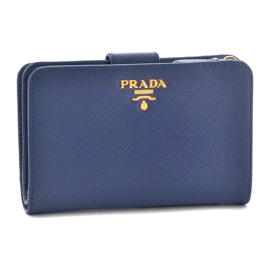 お取り寄せ】 プラダ 財布 折財布 PRADA 1ML225 QWA F0016 BLUETTE  