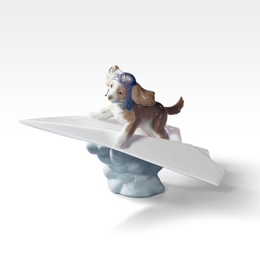 新品 箱付き リヤドロ LLADRO フィギュリン 可愛いパイロット 子犬