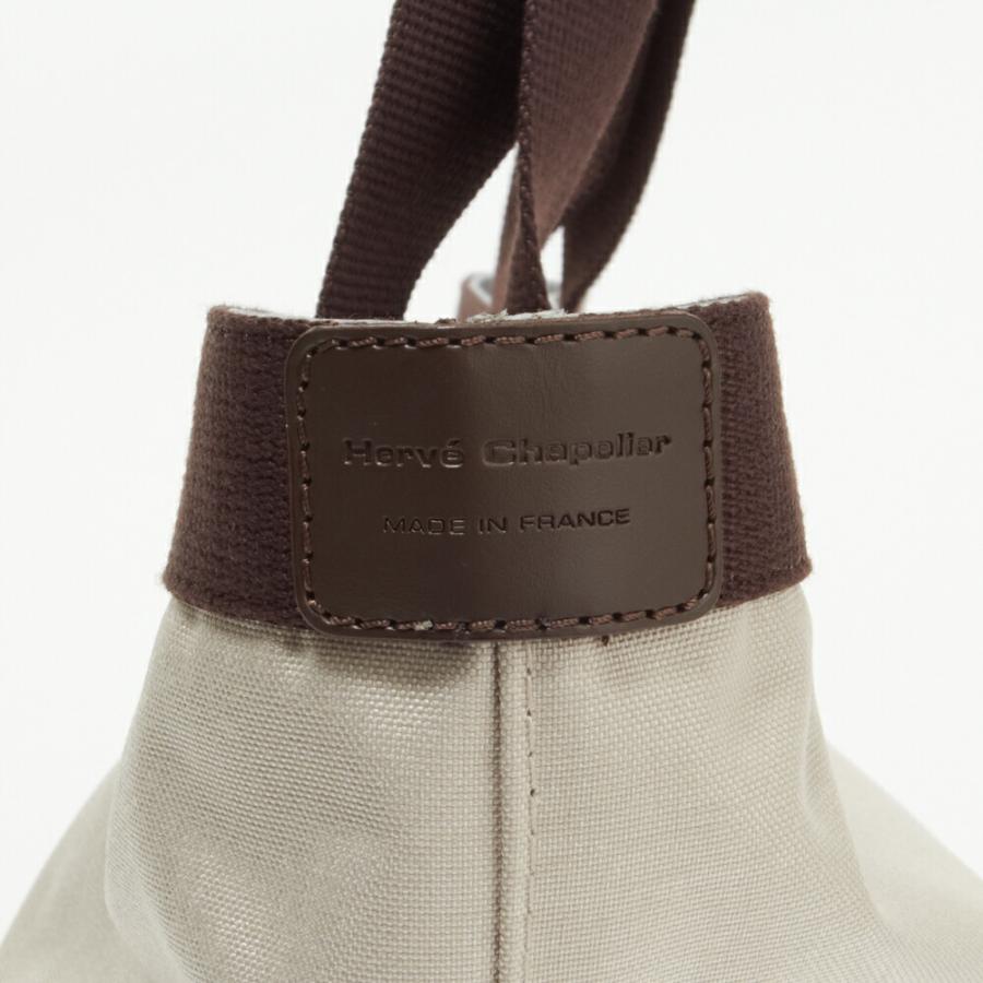 【Herve Chapelier】コーデュラ舟型トートS【マスティック×モカ】 Herve Chapelier】コーデュラ舟型トートS【マスティック×モカ