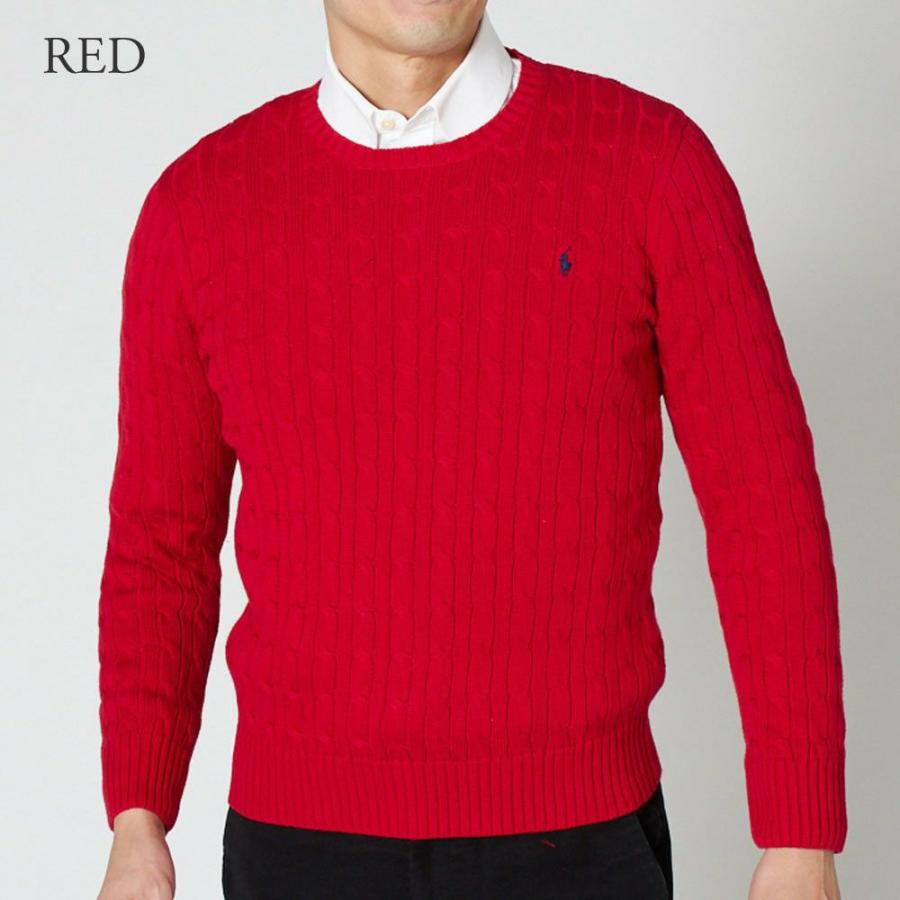 Polo Ralph Lauren 赤 ケーブルニットセーター POLO RALPH LAUREN（ポロ・ラルフローレン） 【並行輸入品】 ポロ