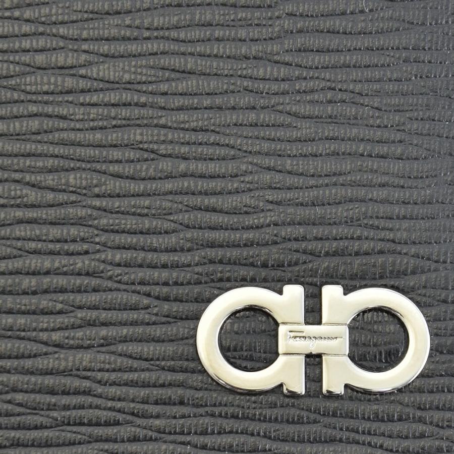 【並行輸入品】 フェラガモ FERRAGAMO 長財布 【REVIVAL GANC】 66A069 0686018 ブラック（0397/NERO+RED）の画像
