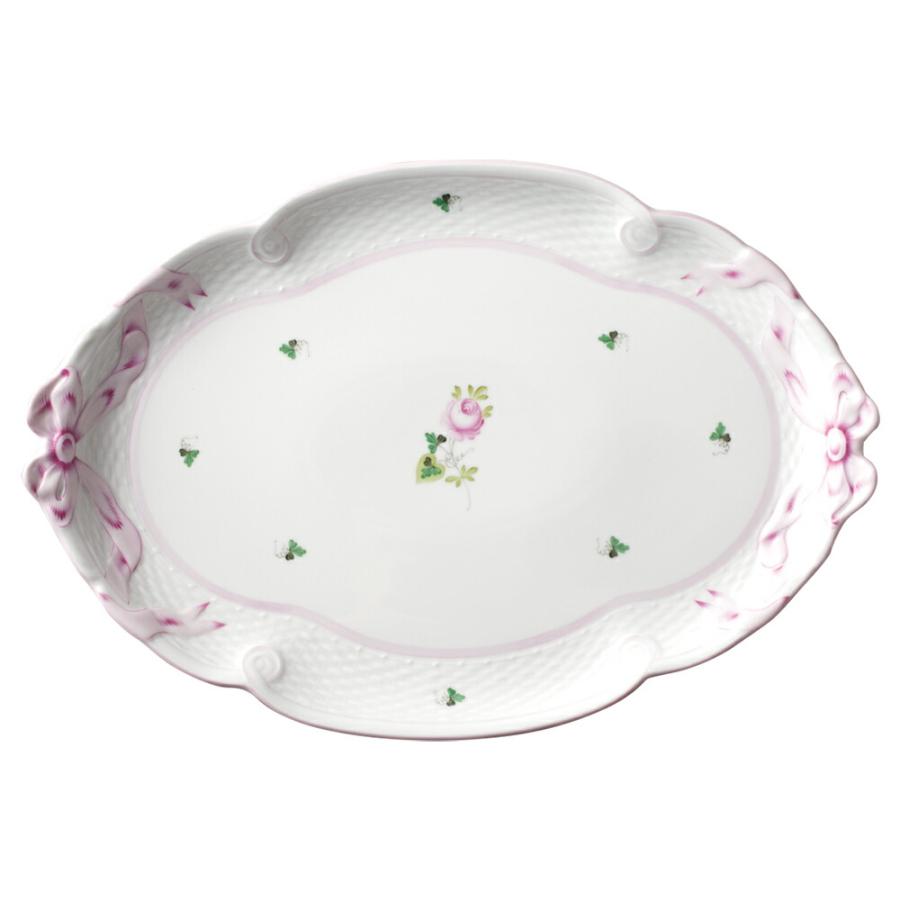 未使用 ヘレンド 大皿 36cm オーバルプラター ウィーンの薔薇 ヘレンド ウィーンのバラ 00102-0-00／102 オーバルプラター
