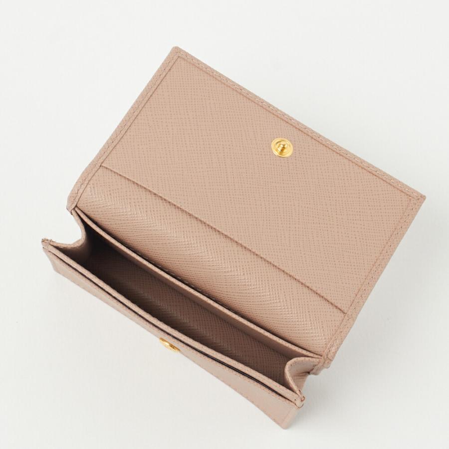 【お取り寄せ】 【並行輸入品】 プラダ カードケース 【SAFFIANO METAL】 1MC122 QWA ベージュ系(F0236 CIPRIA) PRADAの画像