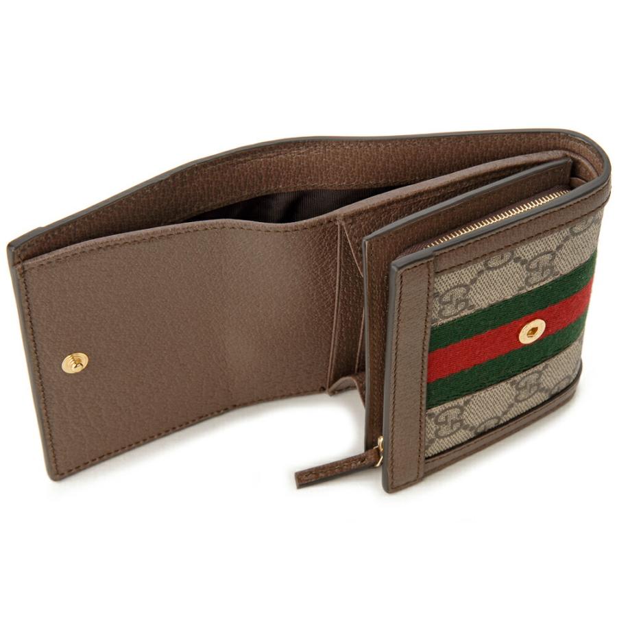 【お取り寄せ】 【並行輸入品】 グッチ 折財布 【OPHIDIA：オフィディア】BI FOLD WALLET 598662 96IWG ベージュ系(8745 BEIGE/EBONY) GUCCIの画像