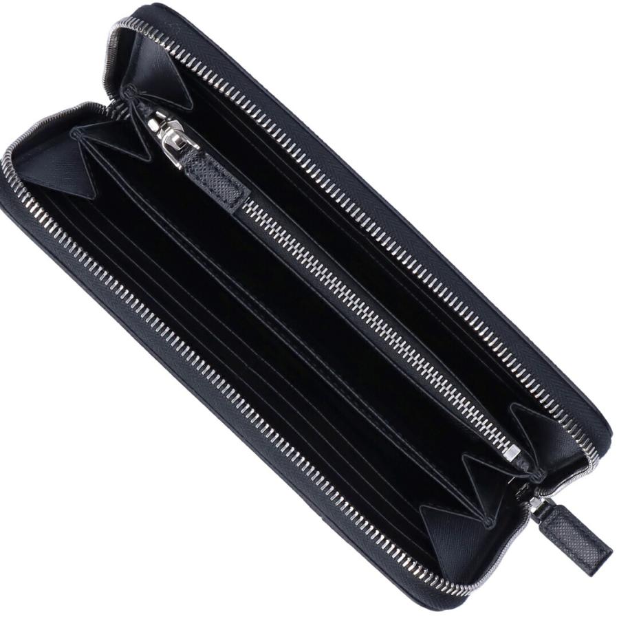 【並行輸入品】 プラダ メンズ 長財布 【SAFFIANO METAL】 2ML317 QME ブラック(F0002 NERO) PRADAの画像