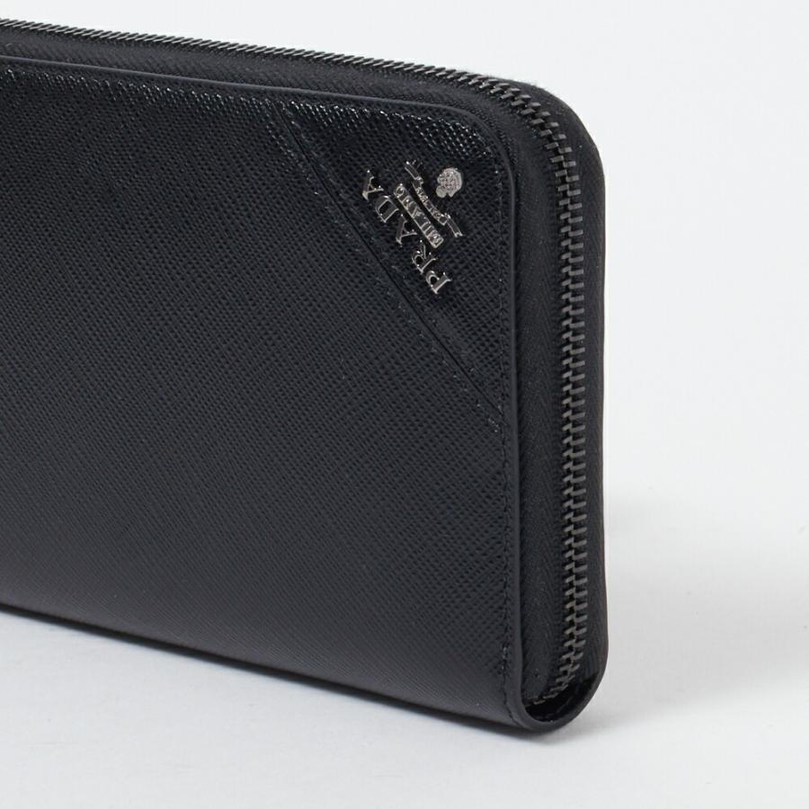 【並行輸入品】 プラダ メンズ 長財布 【SAFFIANO METAL】 2ML317 QME ブラック(F0002 NERO) PRADAの画像