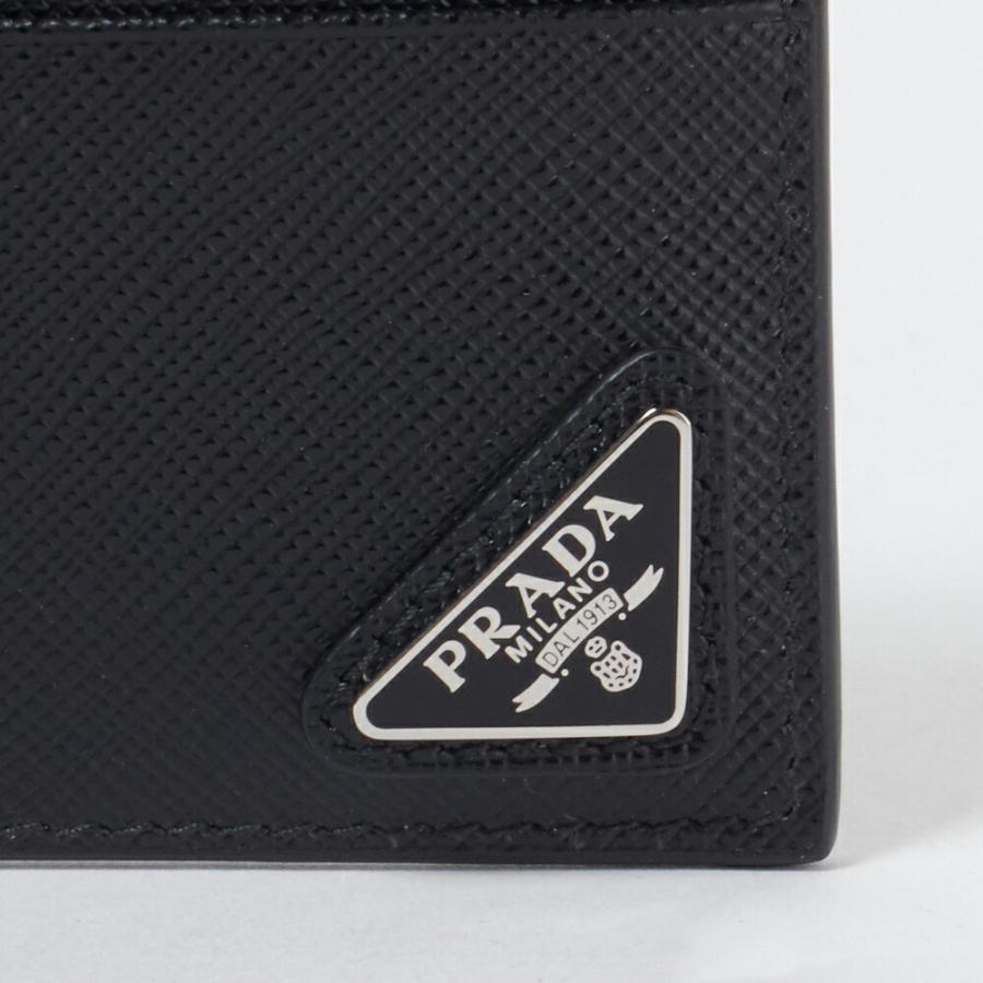 【お取り寄せ】 【並行輸入品】 プラダ カードケース 【SAFFIANO TRIANG】 2MC067 QHH ブラック(F0002 NERO) PRADAの画像