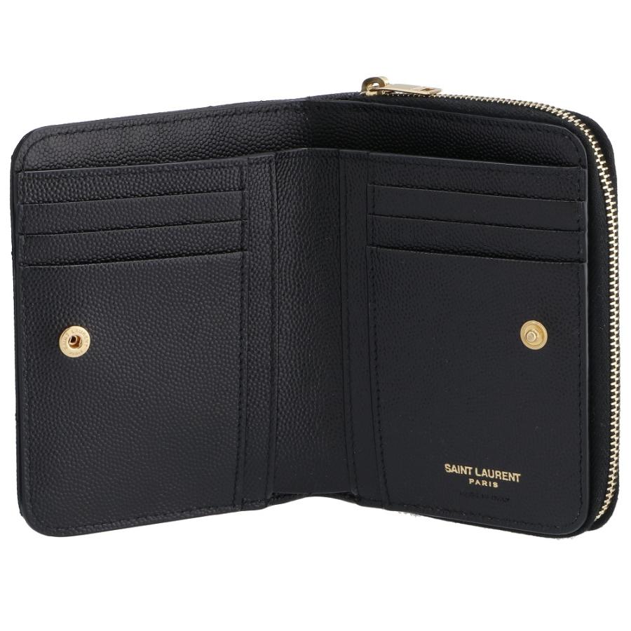 【お取り寄せ】 【並行輸入品】 サンローランパリ 折財布 668288 BOW01 ブラック(1000 BLACK) SAINT LAURENT PARISの画像